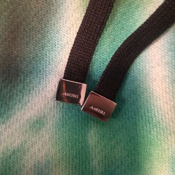 AMIRI | Oversized Green Tie Dye Hoodie in Size Small - Picture 4 of 6